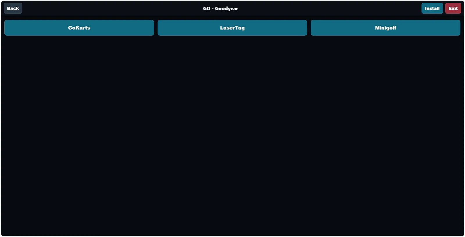 GoKart ShowMaster center dashboard