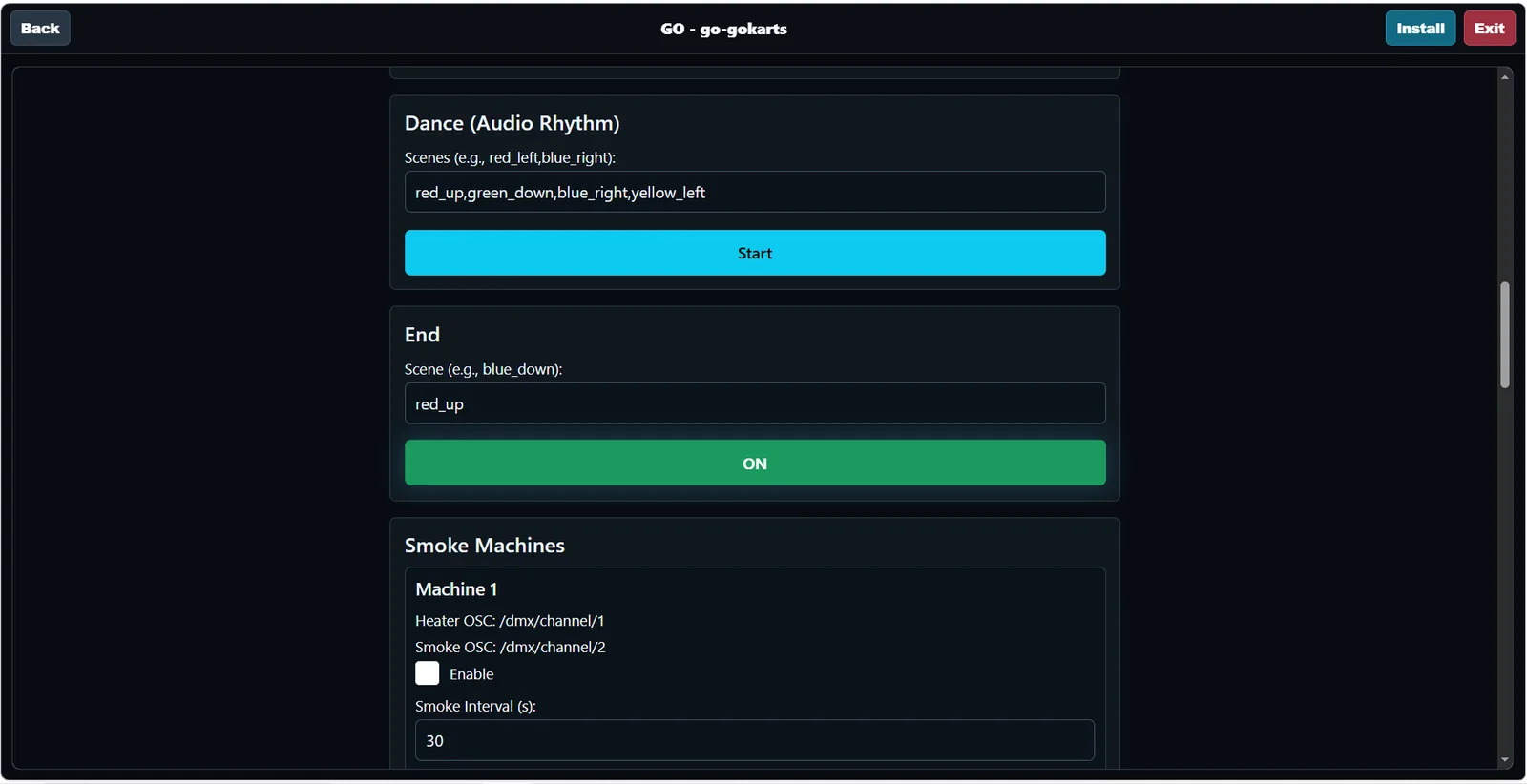 GoKart ShowMaster advanced DMX programming