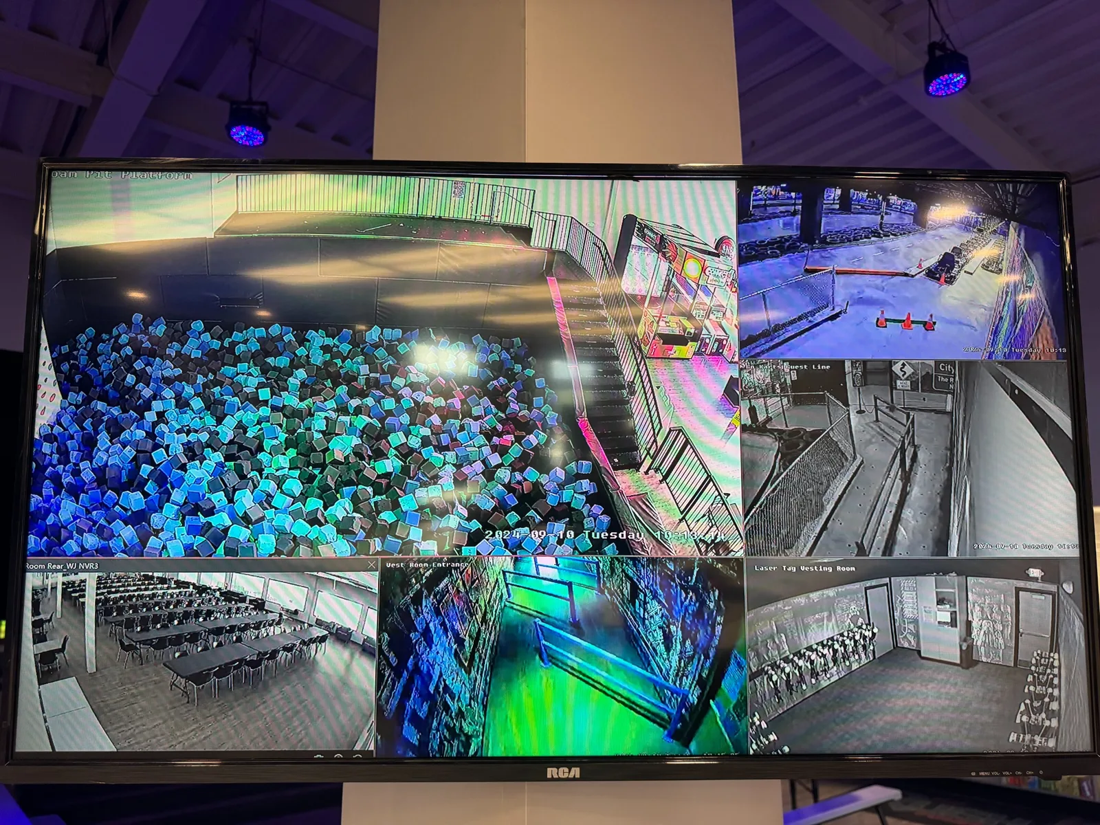 Rush Funplex bowling and media installation